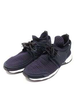 Chanel Fabric Socks Sneakers CC Logo Navy 39
